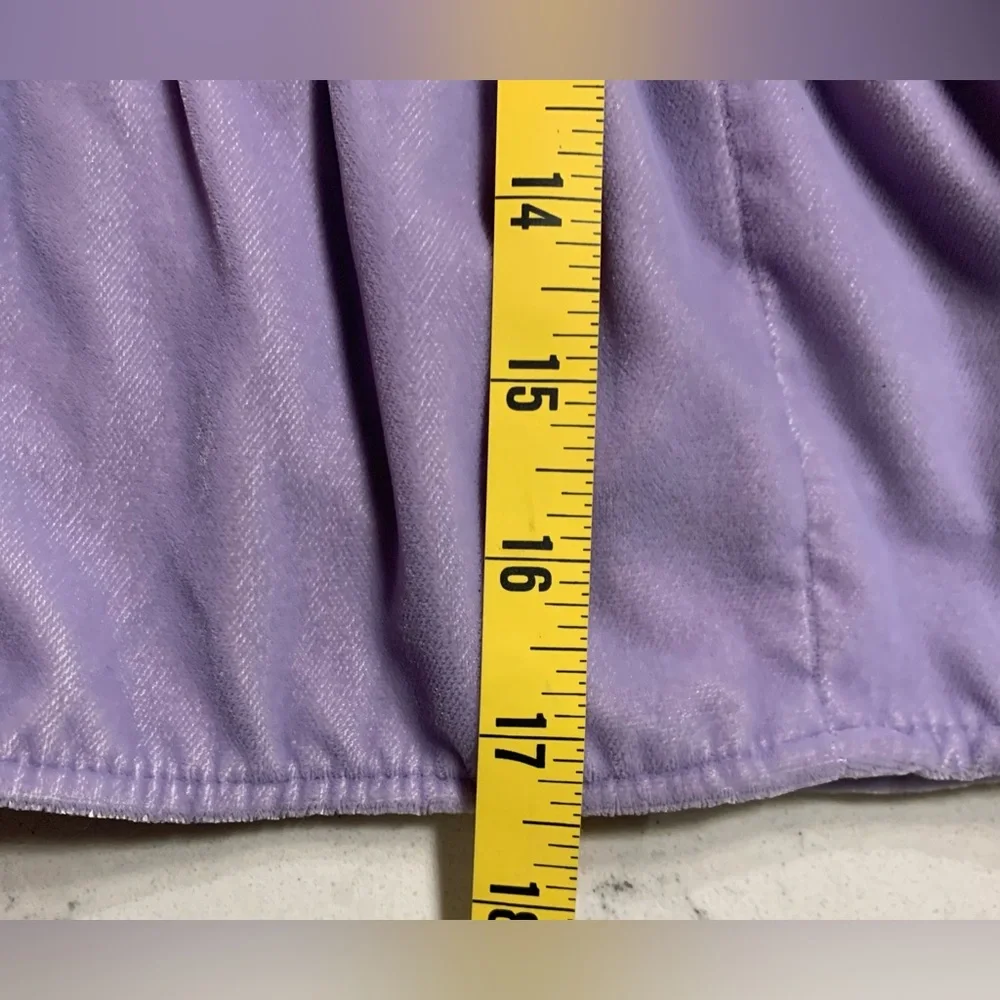 J Crew H2657 NWT Lavender Velvet Peplum Mini Casual Skirt Light Thistle - M - Picture 11 of 11